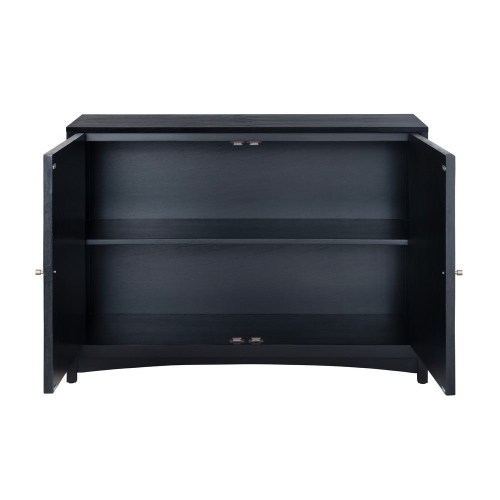 Crestview Lacy Sideboard Cabinet | 2 Gold Capiz Shell Accent Doors | Black CCL-CVFDR1026