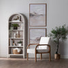 Crestview Sein Etagere Bookcase | 5 Shelves | 30" White Arch Frame