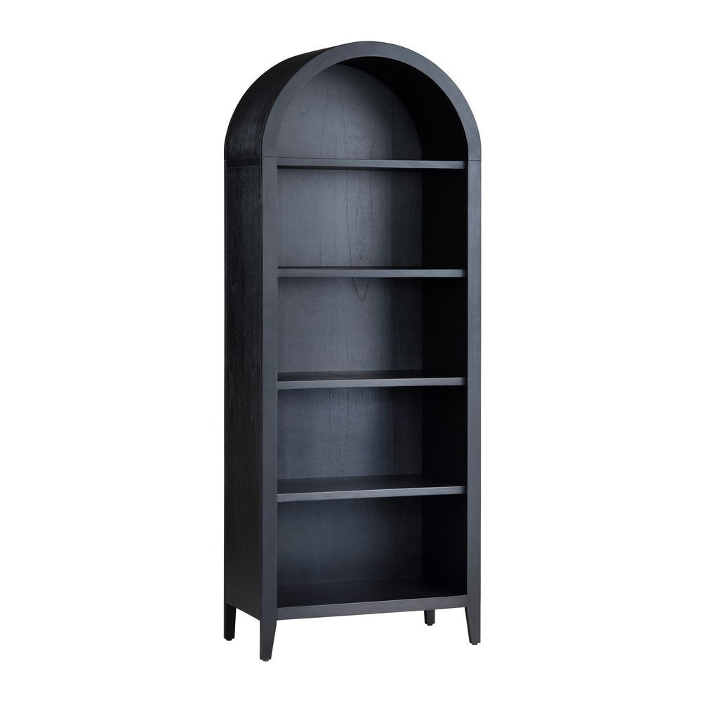 Crestview Sein Etagere Bookcase | 5 Shelves | 30’’ Black Arch Frame CCL-CVFDR1028