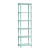 Evie 5 Shelf Etagere Bookcase Display |71" | Turquoise Blue