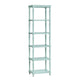Evie 5 Shelf Etagere Bookcase Display |71" | Turquoise Blue