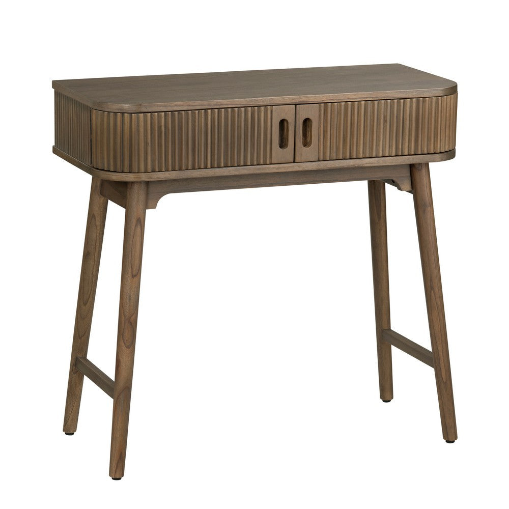 Crestview Choa Writing Desk | 2 Ribbed Accessory Doors | 32’’ Top | Brown CCL-CVFDR1030