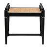Pex Accent Bench Stool | 22’’ | Brown Woven Rattan Seat | Black Wood Frame CCL-CVFDR1032