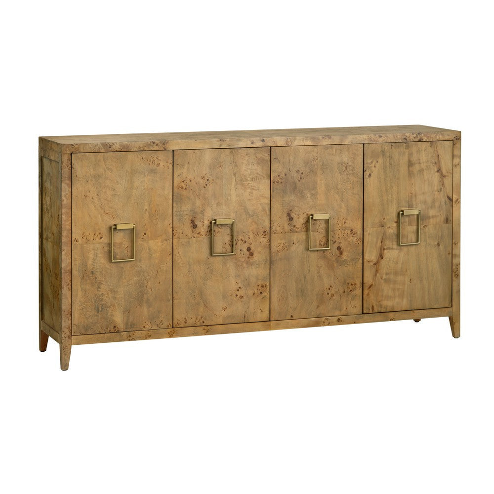Crestview Miny Sideboard Cabinet | 4 Door | Gold Handles | 72’’ Brown CCL-CVFDR1034