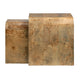 Miny Nesting Accent Table Set of 2 | Rounded Edge Stained Brown Wood CCL-CVFDR1036