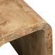 Miny Nesting Accent Table Set of 2 | Rounded Edge Stained Brown Wood CCL-CVFDR1036