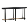 Crestview Pex Sofa Console Table | 64’’ Round Edges w Shelf | Black CCL-CVFDR1039
