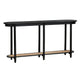 Crestview Pex Sofa Console Table | 64’’ Round Edges w Shelf | Black CCL-CVFDR1039