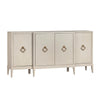 Crestview Lesi Media Sideboard Cabinet | 4 Doors | 76’’ Beige CCL-CVFDR1041