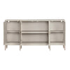 Crestview Lesi Media Sideboard Cabinet | 4 Doors | 76’’ Beige CCL-CVFDR1041