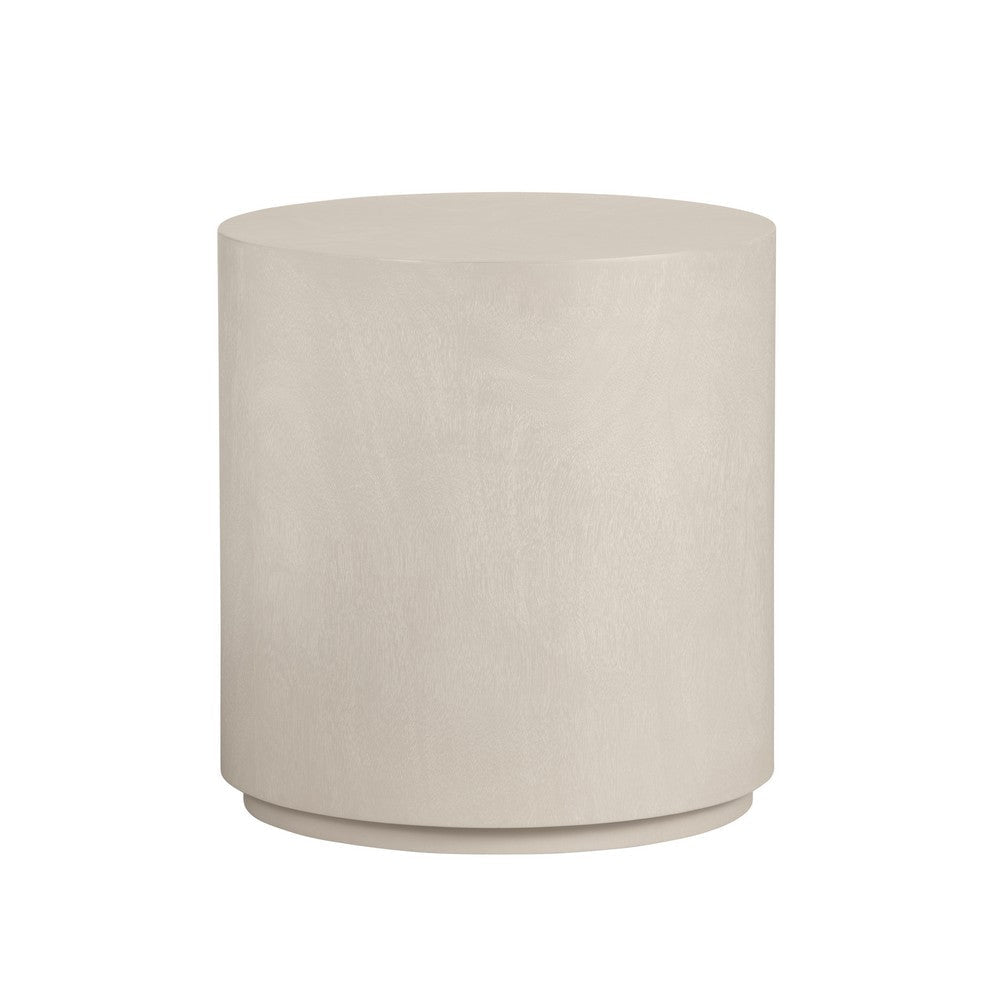 Lexi Side End Table | 24" Round Top | Solid Bayur Wood Base