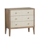 Crestview Lori 3 Drawers Chest Oversize Nightstand Cream Brown Solid Wood CCL-CVFDR1046