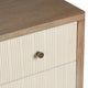 Crestview Lori 3 Drawers Chest Oversize Nightstand Cream Brown Solid Wood CCL-CVFDR1046