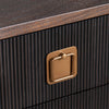 Crestview Weo Chest | 3 Drawers Chest Oversize Nightstand | Black Reeded Bayur Wood CCL-CVFDR1048