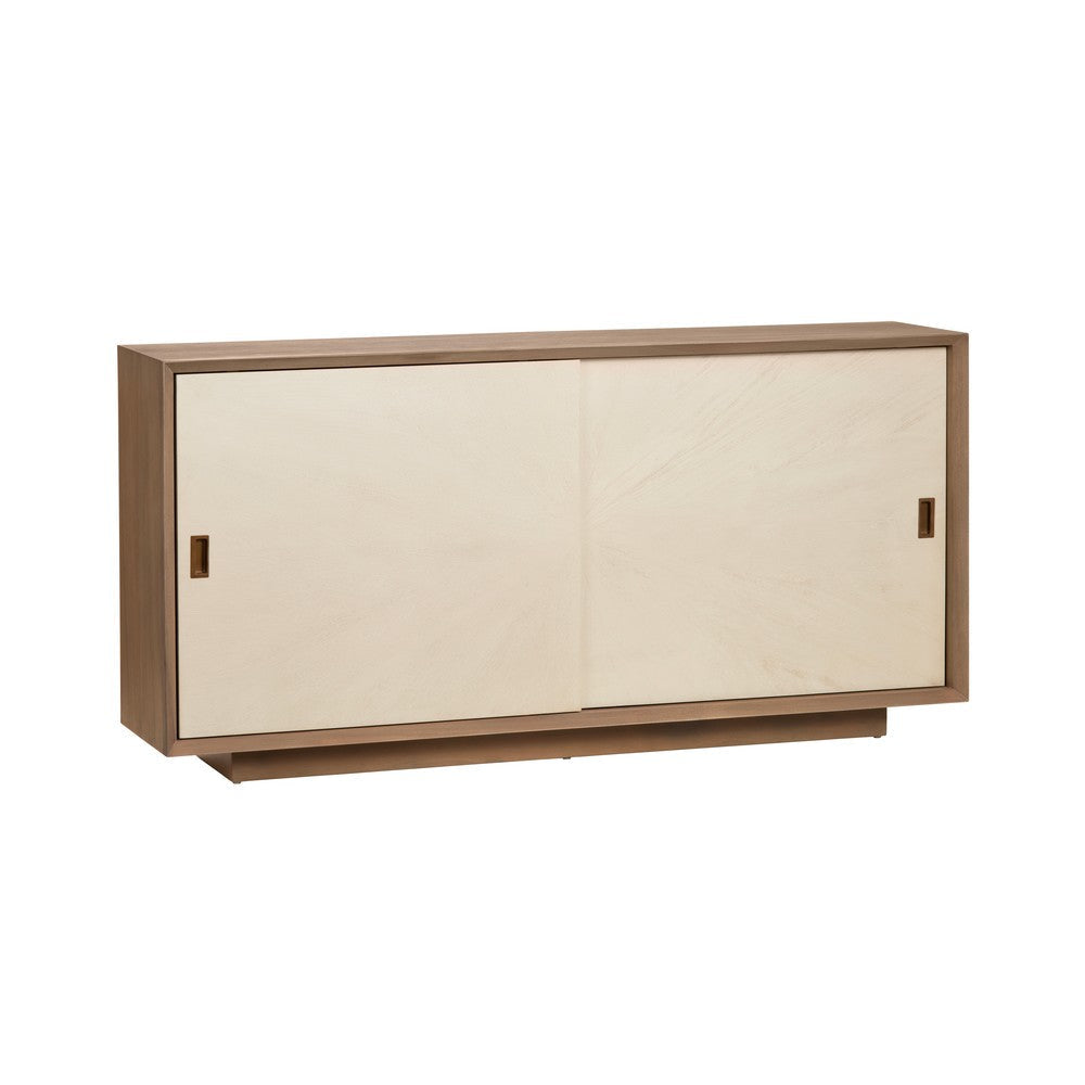 Crestview Loa Sideboard Cabinet | 2 Cream Sliding Doors | 65’’ Brown CCL-CVFDR1049