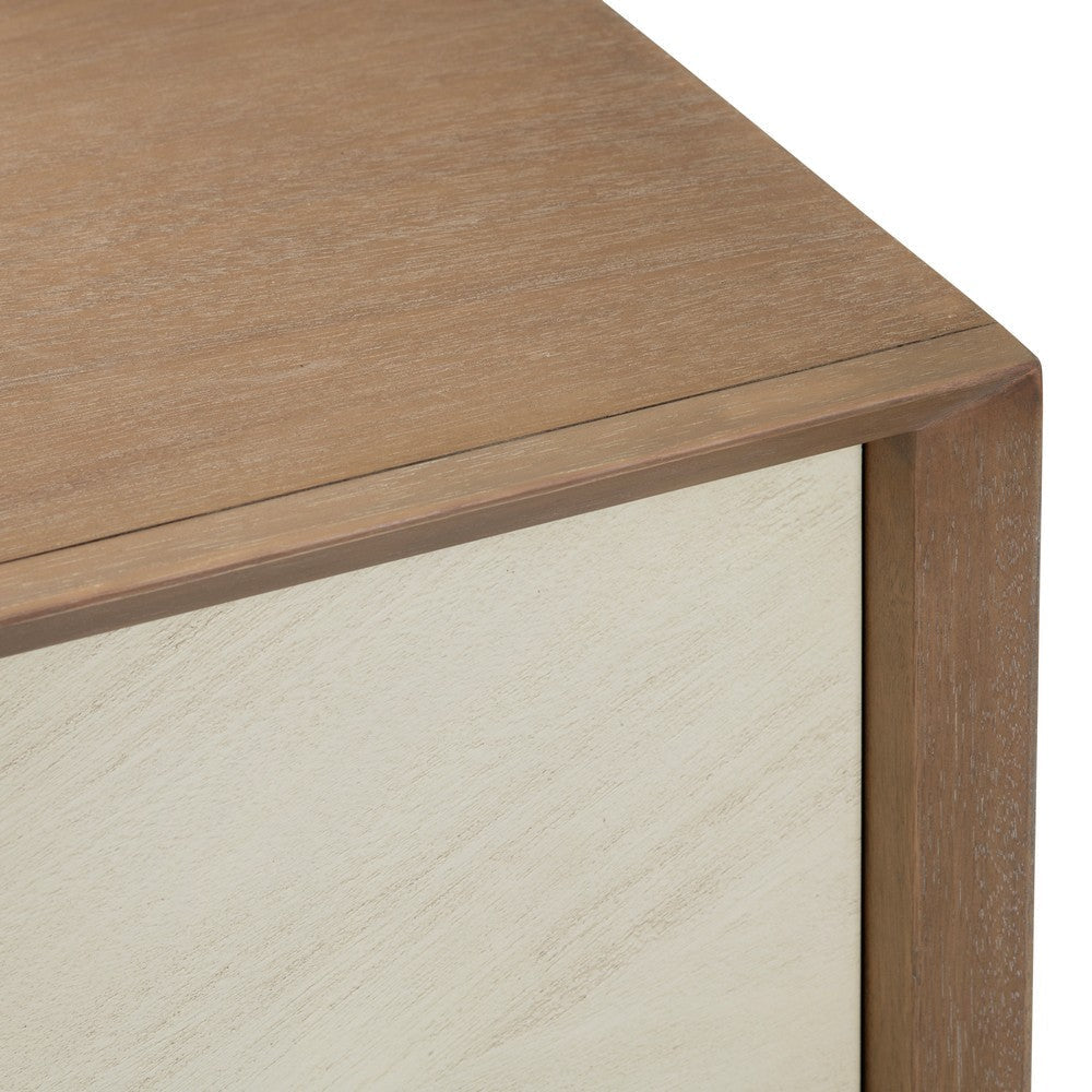 Crestview Loa Sideboard Cabinet | 2 Cream Sliding Doors | 65’’ Brown CCL-CVFDR1049