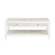 Crestview Seny Cocktail Coffee Table | 2 Rattan Drawers | 50’’ Whitewash CCL-CVFDR1150