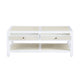 Crestview Seny Cocktail Coffee Table | 2 Rattan Drawers | 50’’ Whitewash CCL-CVFDR1150
