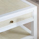 Crestview Seny Cocktail Coffee Table | 2 Rattan Drawers | 50’’ Whitewash CCL-CVFDR1150