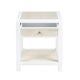 Seny 24’’ Side End Table | 1 Drawer w Raffia Open Shelf | White Wood CCL-CVFDR1151