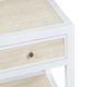 Seny 24’’ Side End Table | 1 Drawer w Raffia Open Shelf | White Wood CCL-CVFDR1151