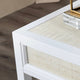 Seny 24’’ Side End Table | 1 Drawer w Raffia Open Shelf | White Wood CCL-CVFDR1151