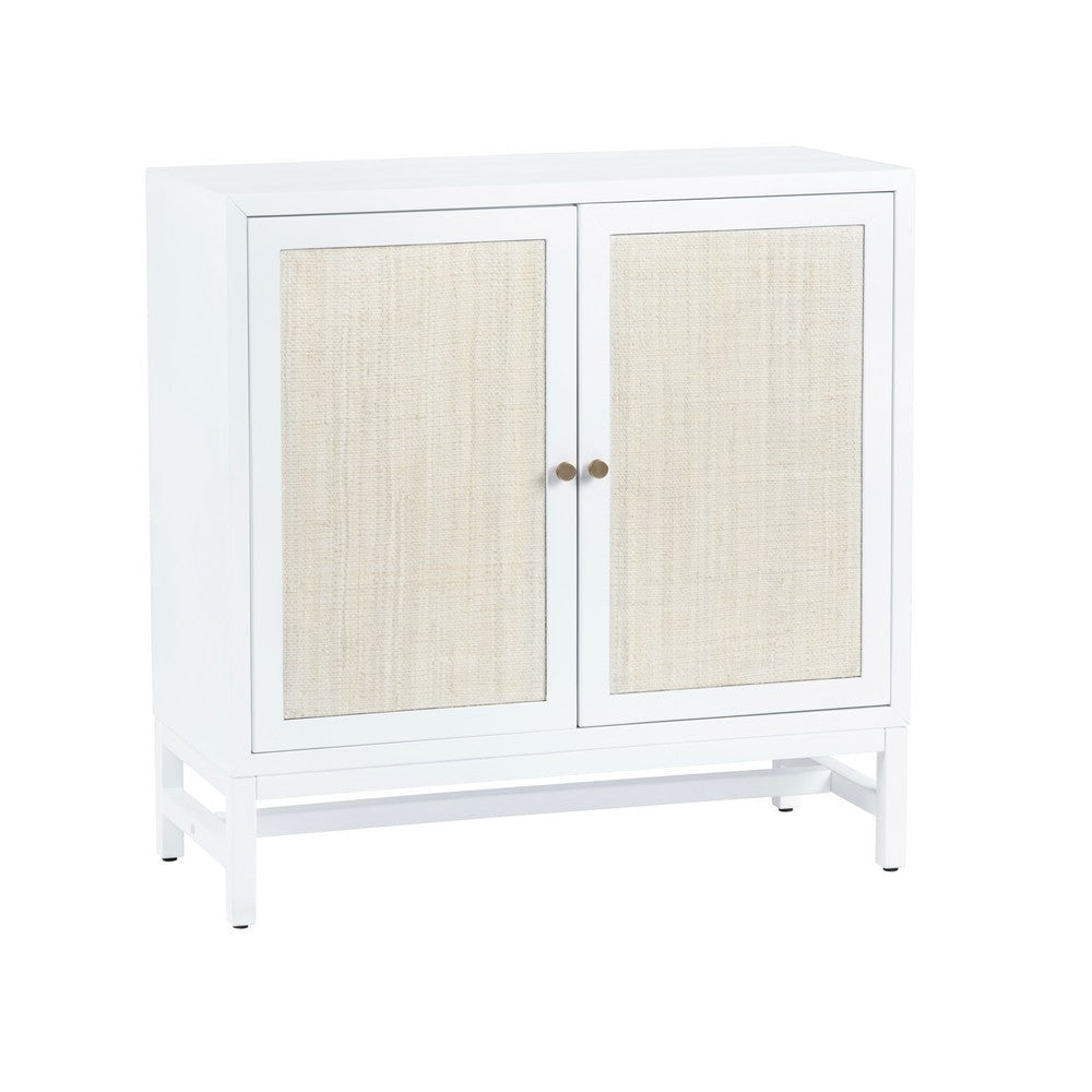 Crestview Seny Cabinet | 2 Rattan Doors | 36’’ Wide Whitewash Finish CCL-CVFDR1154