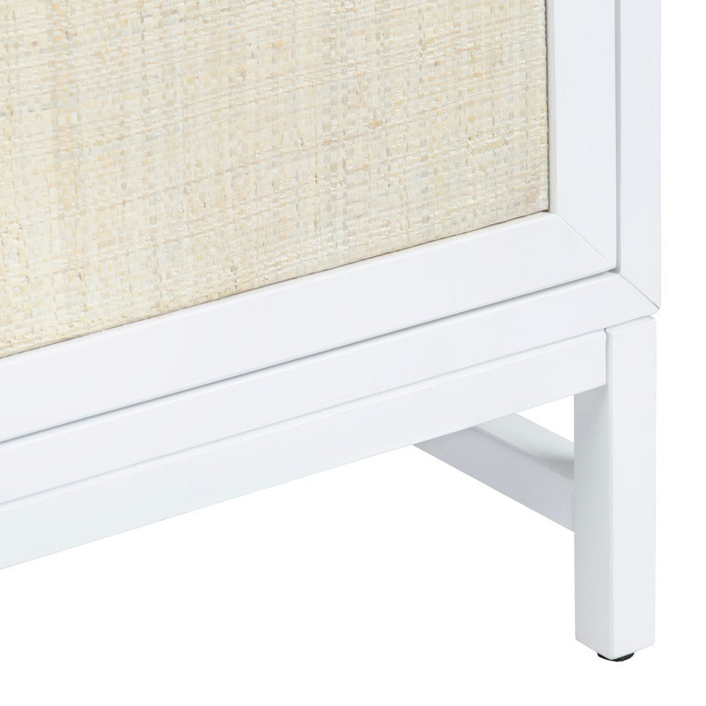 Crestview Seny Cabinet | 2 Rattan Doors | 36’’ Wide Whitewash Finish CCL-CVFDR1154