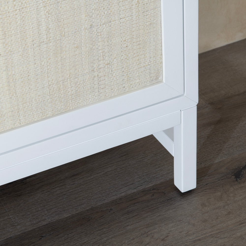 Crestview Seny Cabinet | 2 Rattan Doors | 36’’ Wide Whitewash Finish CCL-CVFDR1154