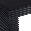 Crestview Rixa Sofa Console Table | 56’’ Top | Black Ribbed Solid Wood CCL-CVFDR1155