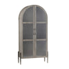 Crestview Feo Curio Cabinet | 2 Arch Glass Doors | 80’’ | Khaki Brown CCL-CVFDR1157