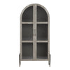 Crestview Feo Curio Cabinet | 2 Arch Glass Doors | 80’’ | Khaki Brown CCL-CVFDR1157