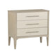 Crestview Seo 3 Drawer Oversize Nightstand Chest | Off White Raffia Tan CCL-CVFDR1159
