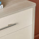 Crestview Seo 3 Drawer Oversize Nightstand Chest | Off White Raffia Tan CCL-CVFDR1159