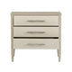 Crestview Seo 3 Drawer Oversize Nightstand Chest | Off White Raffia Tan CCL-CVFDR1159