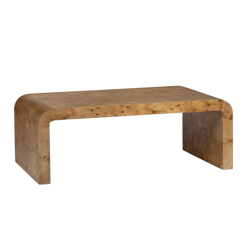 Crestview Miny Cocktail Table | Waterfall Design | 50" Natural Brown