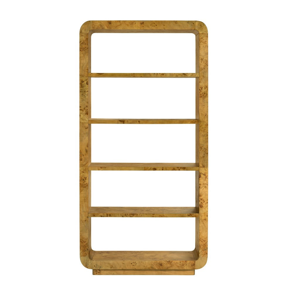 Crestview Miny Bookcase Etagere | 4 Shelf | Round Edge | Natural Brown CCL-CVFDR1167