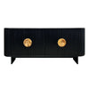 Crestview Paly Sideboard Buffet Cabinet | 82’’ | 4 Ridged Doors | Black CCL-CVFDR1171