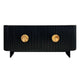 Crestview Paly Sideboard Buffet Cabinet | 82’’ | 4 Ridged Doors | Black CCL-CVFDR1171