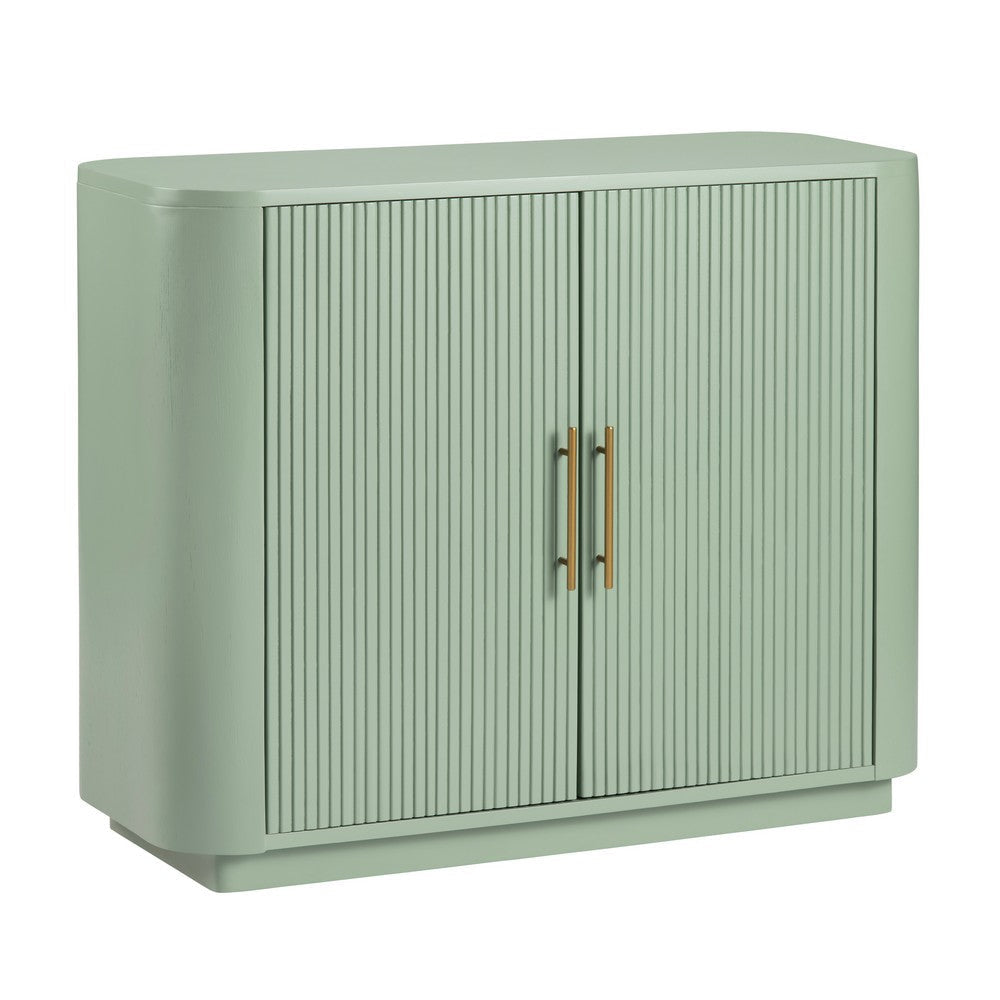 Crestview Juli 39’’ Sideboard Cabinet | 2 Ridged Doors | Aqua Green CCL-CVFDR1173