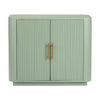 Crestview Juli 39’’ Sideboard Cabinet | 2 Ridged Doors | Aqua Green CCL-CVFDR1173