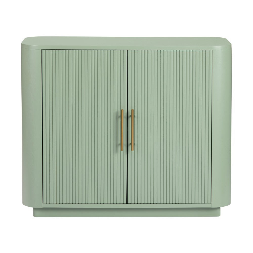 Crestview Juli 39’’ Sideboard Cabinet | 2 Ridged Doors | Aqua Green CCL-CVFDR1173