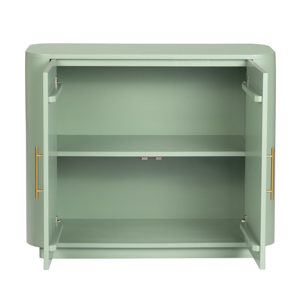 Crestview Juli 39’’ Sideboard Cabinet | 2 Ridged Doors | Aqua Green CCL-CVFDR1173