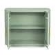 Crestview Juli 39’’ Sideboard Cabinet | 2 Ridged Doors | Aqua Green CCL-CVFDR1173