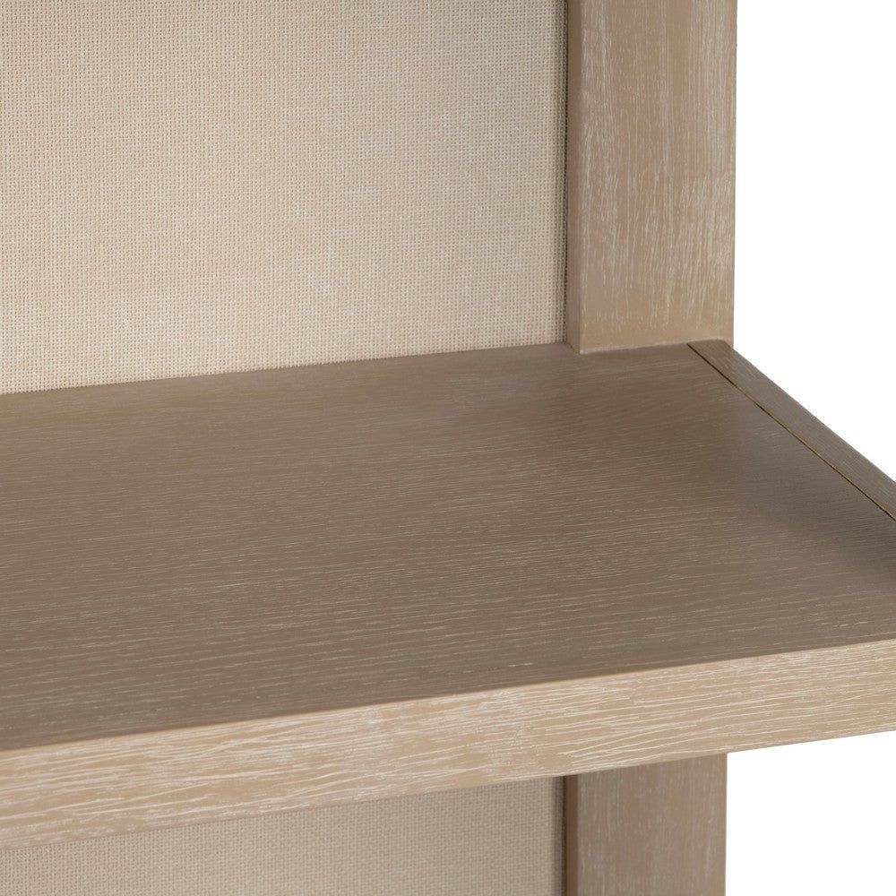 Crestview Seo Etagere Bookcase | 5 Shelves | Raffia Back | Tan Brown CCL-CVFDR1201