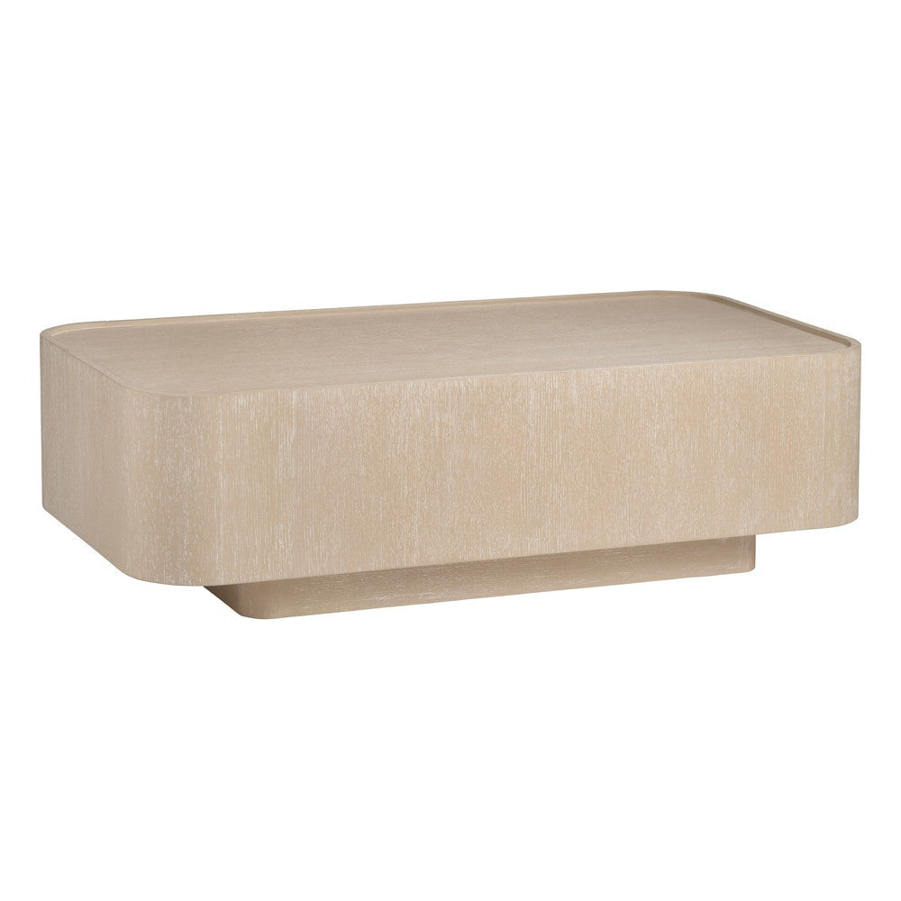 Crestview Bry Plinth Coffee Table | 55’’ Rectangular Top | Tan Brown CCL-CVFDR1202