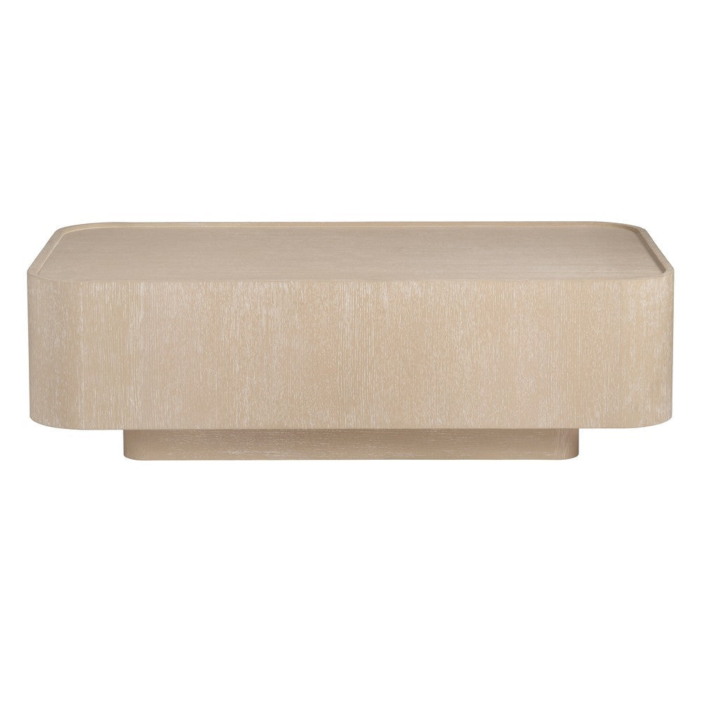 Crestview Bry Plinth Coffee Table | 55’’ Rectangular Top | Tan Brown CCL-CVFDR1202