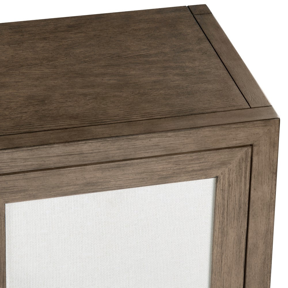 Crestview Finy 39’’ Media Cabinet | 2 White Cane Rattan Doors | Brown CCL-CVFDR1205