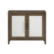 Crestview Finy 39’’ Media Cabinet | 2 White Cane Rattan Doors | Brown CCL-CVFDR1205