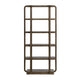 Crestview Decy Etagere Bookcase w 5 Open Shelves | Round Edges | Brown CCL-CVFDR1207